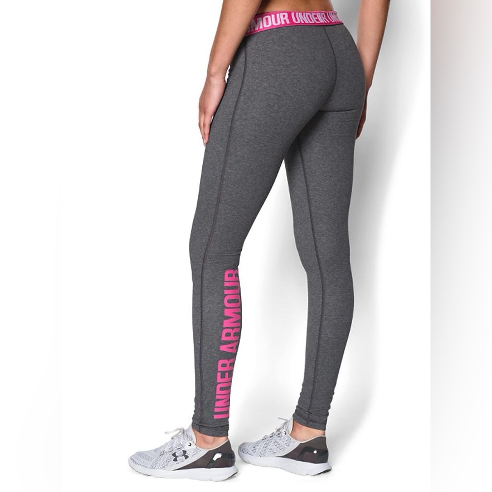Under Armour pink grey flattering Leggings XS